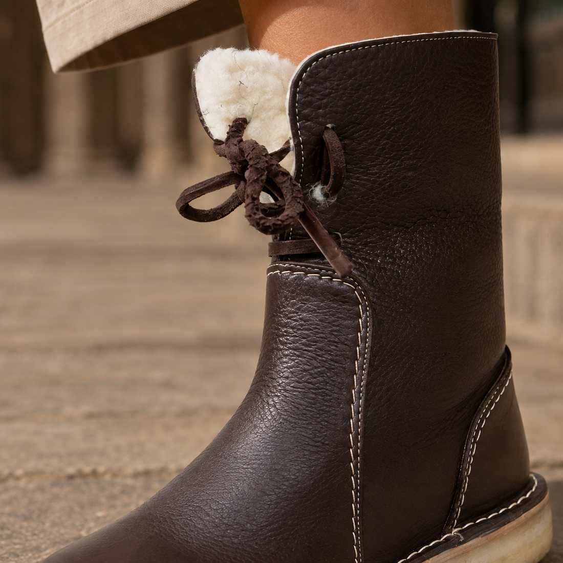 Ardenti Lace-Up Boots - Lead Product Detail