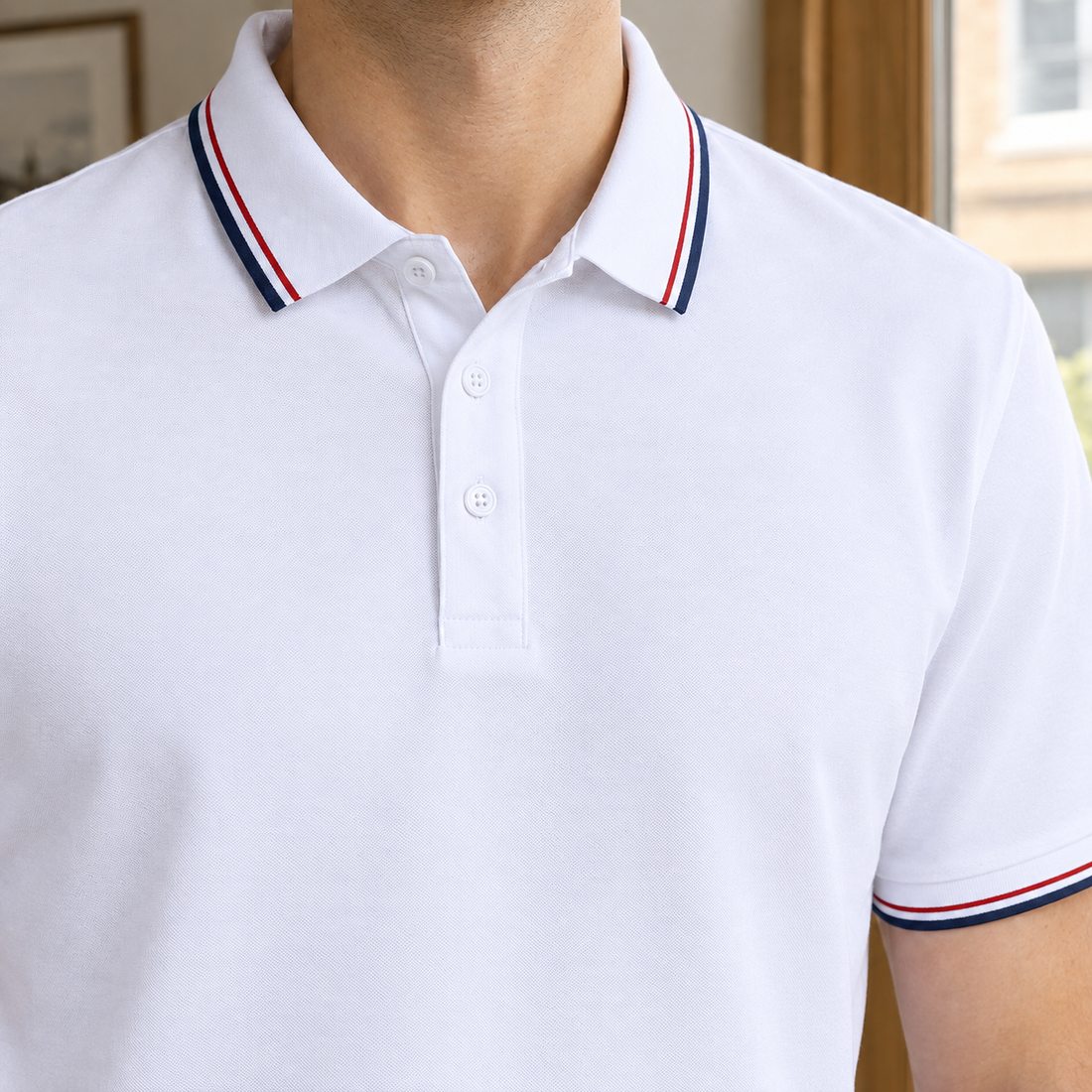 Cyprian Tipped Polo - Lead Product Detail