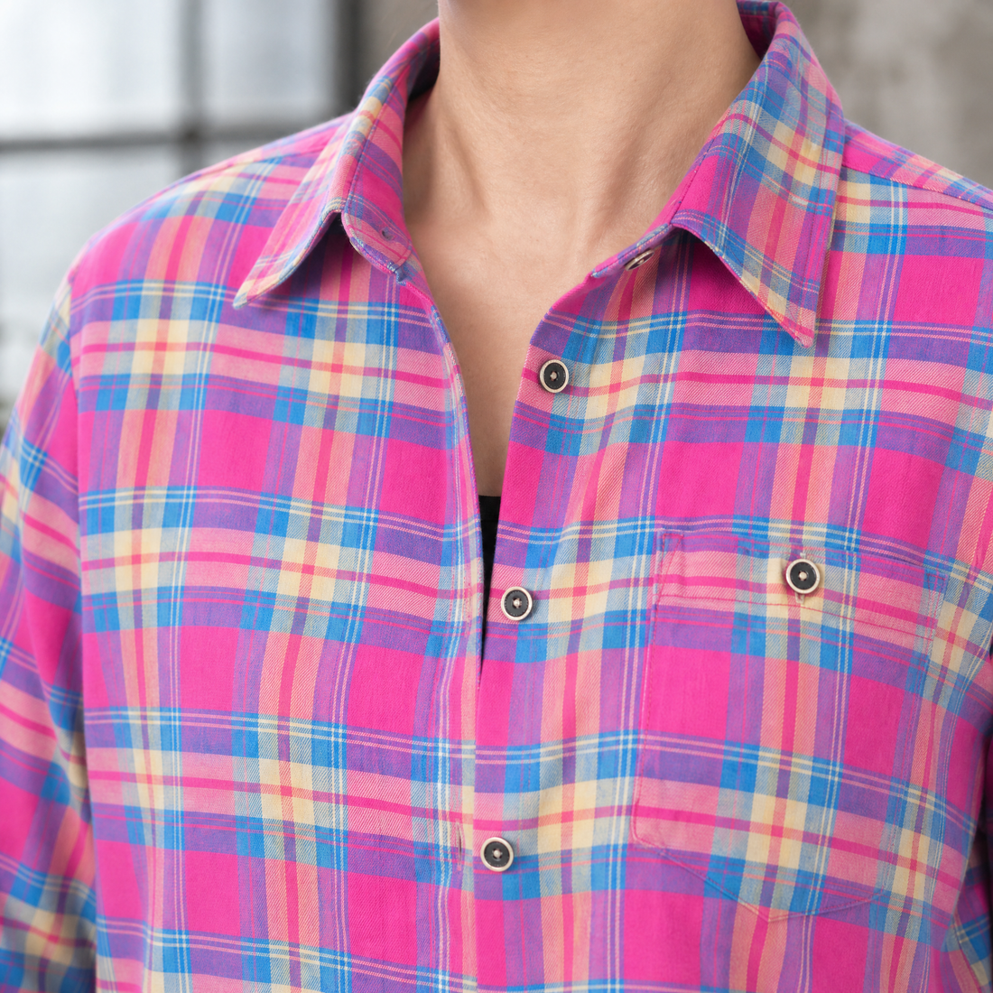 Josephine-Rae Relaxed Plaid Shirt - Lead Product Detail