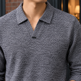 Edward Open Collar Sweater - Lead Product Detail