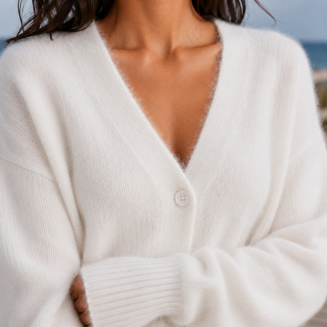 Clara-Pearl V-Neck Sweater - Lead Product Detail