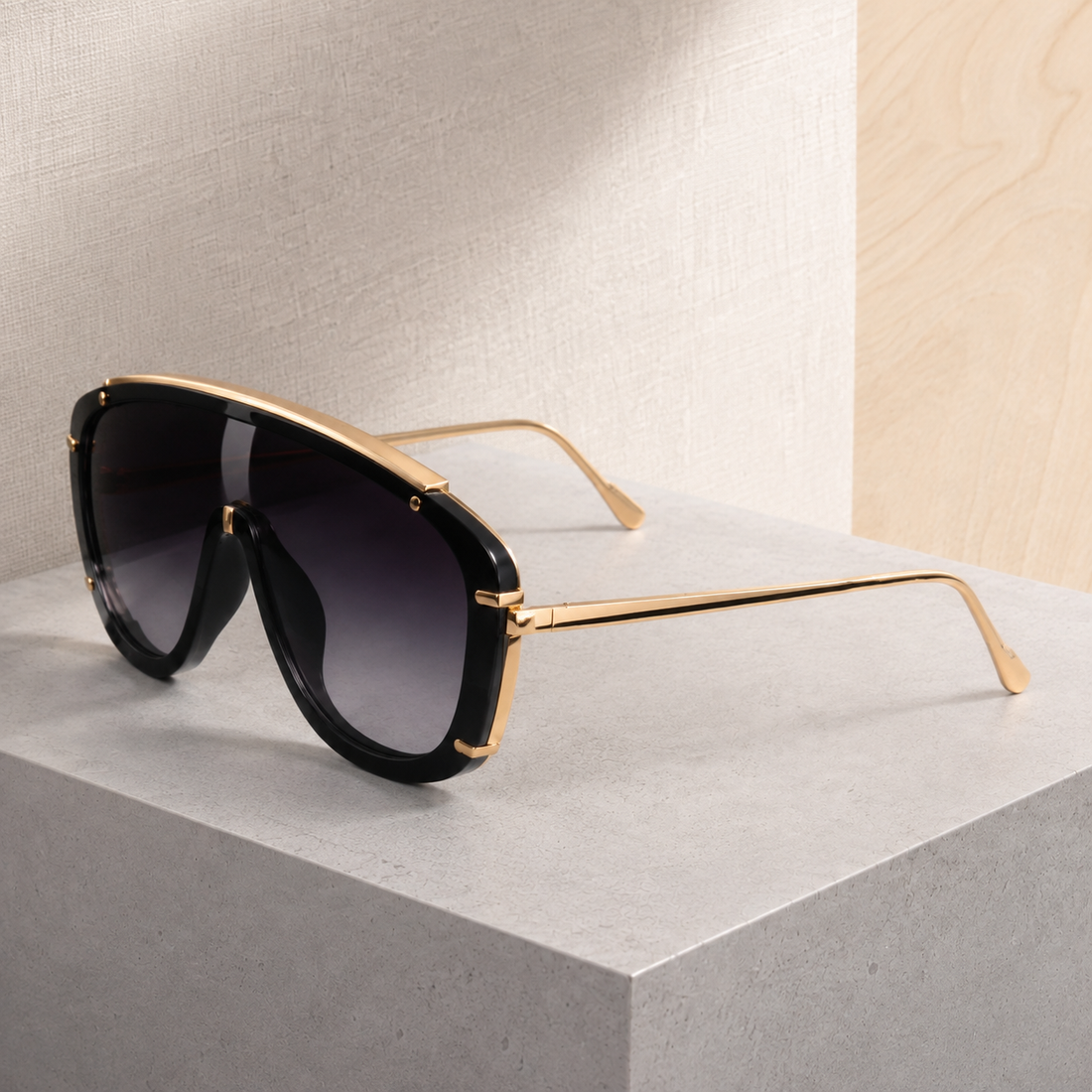 Amos Sculptural Sunglasses - Lead Alternate View