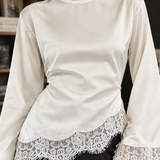 Esther-Jade Asymmetric Lace Top - Lead Product Detail