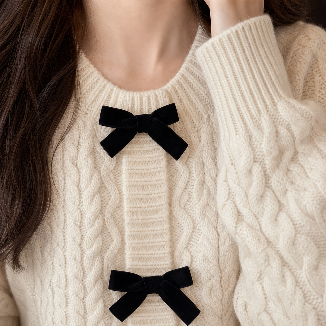 Annalise-Jade Bow Cardigan - Lead Product Detail
