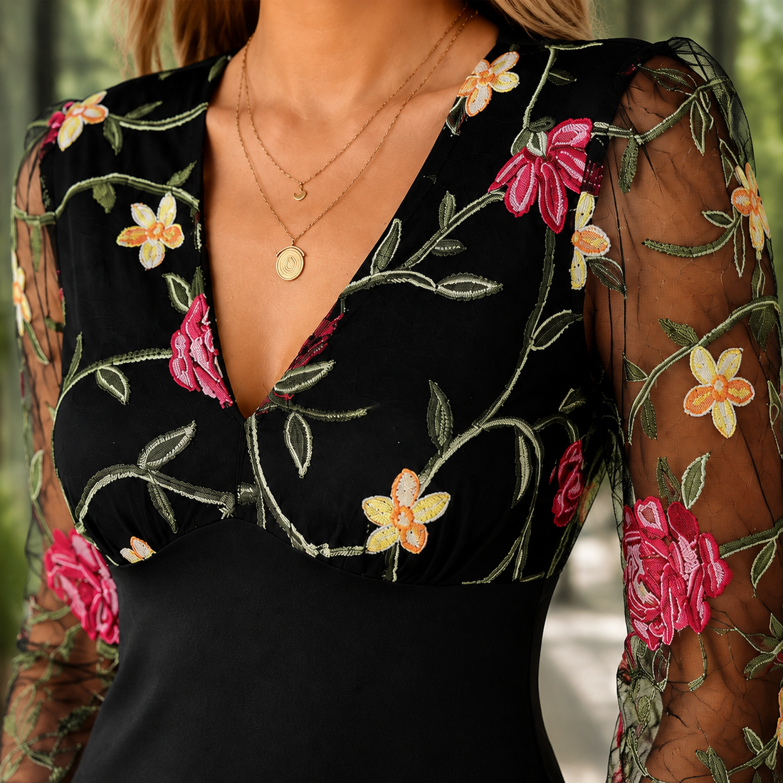 Cassia-Jade Embroidered Blouse - Lead Product Detail