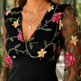 Cassia-Jade Embroidered Blouse - Lead Product Detail
