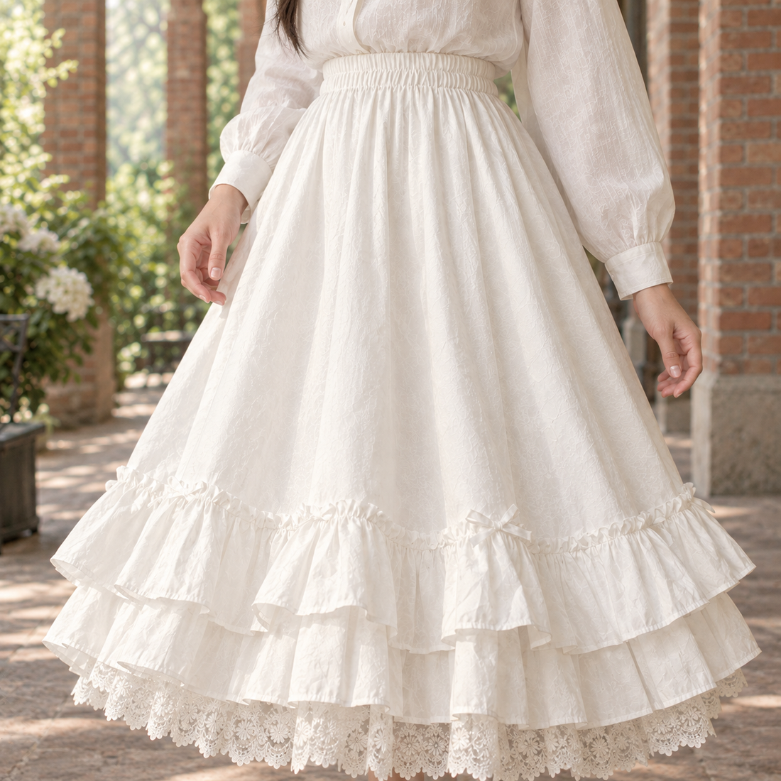 Leontine-Marie Tiered Maxi Skirt - Lead Product Detail