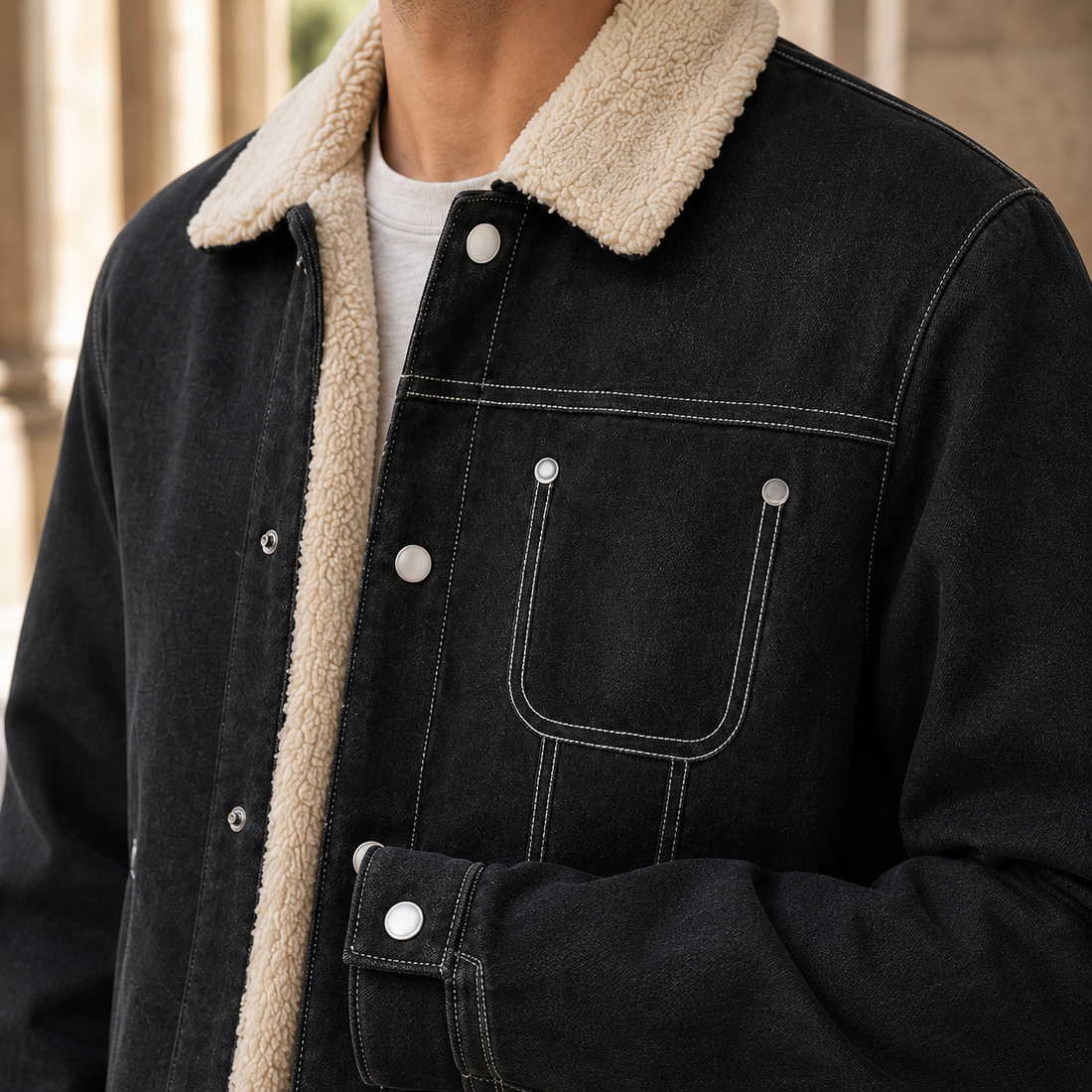 Ernest-Wren Fleece-Lined Jacket - Lead Product Detail