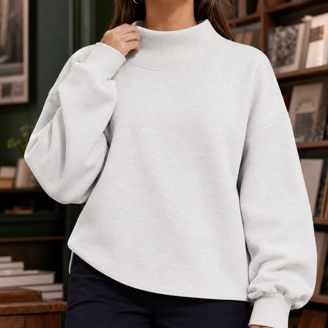 Wendy Mock Neck Sweater - Lead Product Detail
