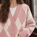 Isabel-Pearl Argyle Cardigan - Lead Product Detail