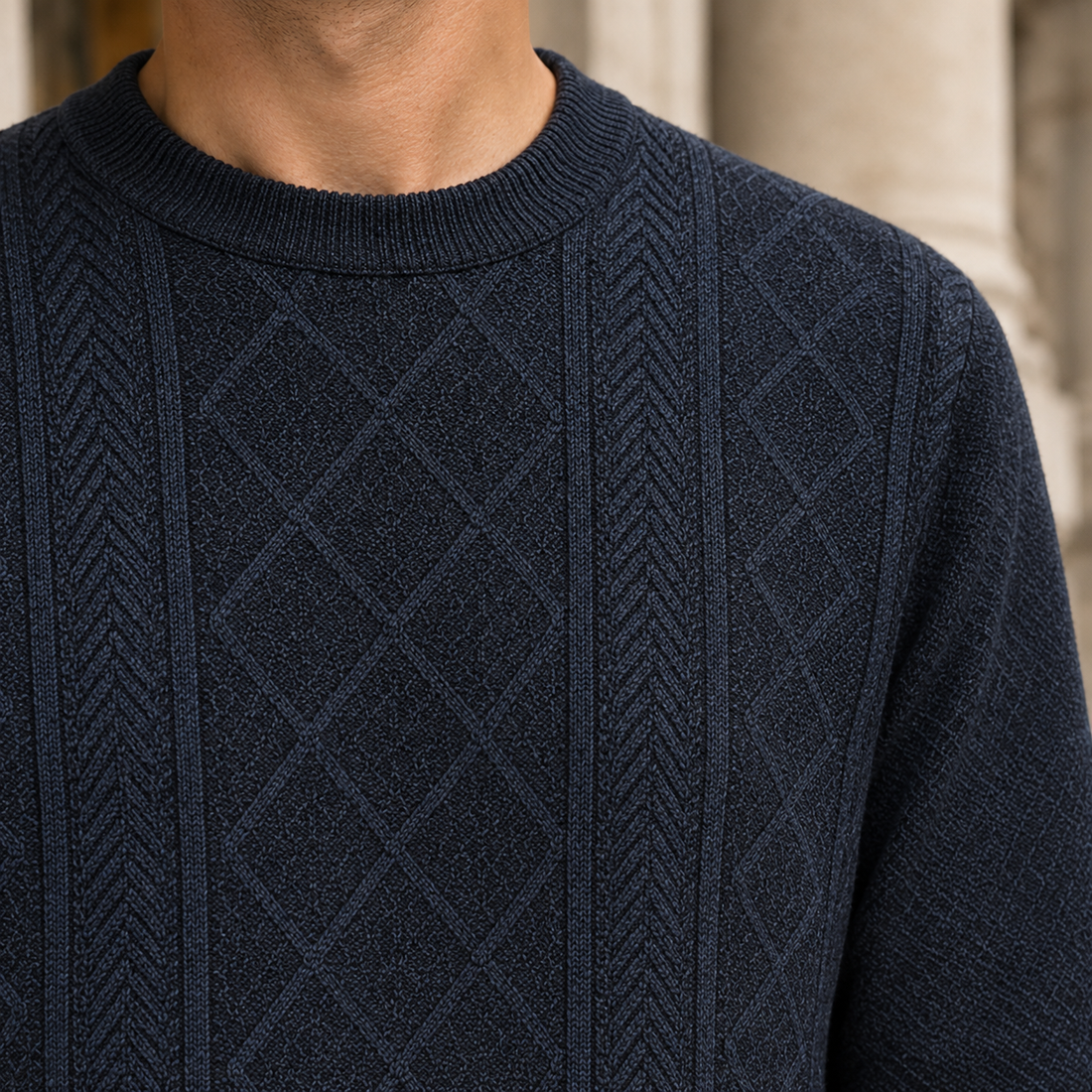 Benoit Textured Sweater - Lead Product Detail