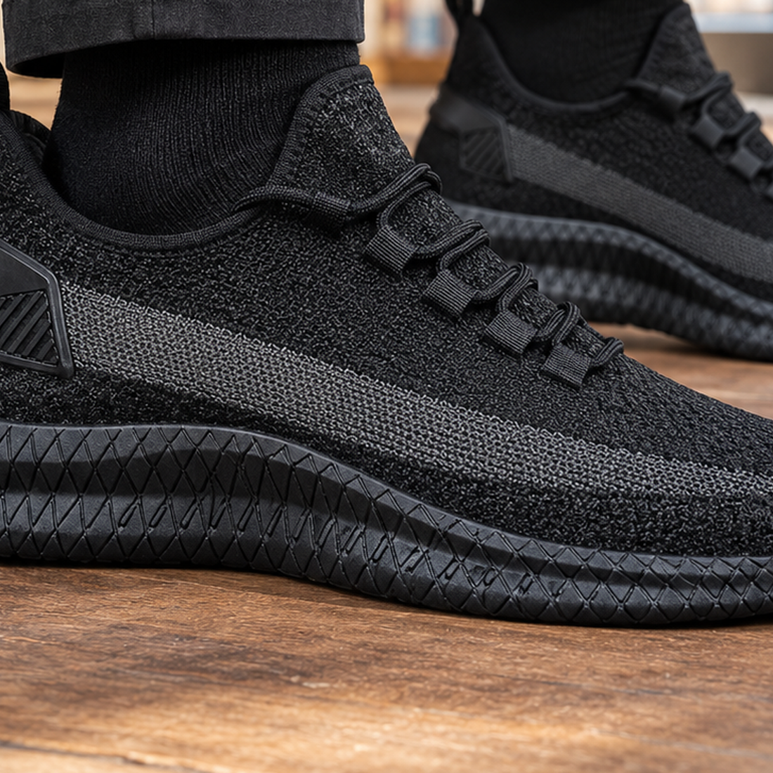 Grosseto-Parma Knit Sneakers - Lead Product Detail