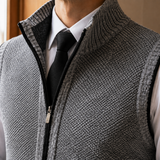 Caius-West Zip Sweater Vest - Lead Product Detail