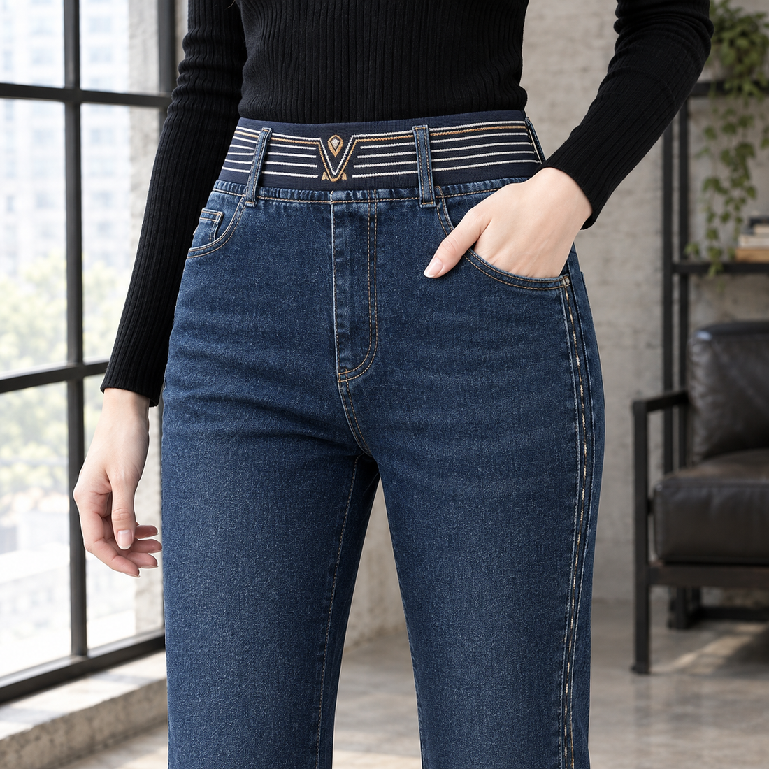 Aline-Faye Flared Jeans - Lead Product Detail