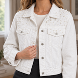 Annabelle-Jade Pearl Denim Jacket - Lead Product Detail