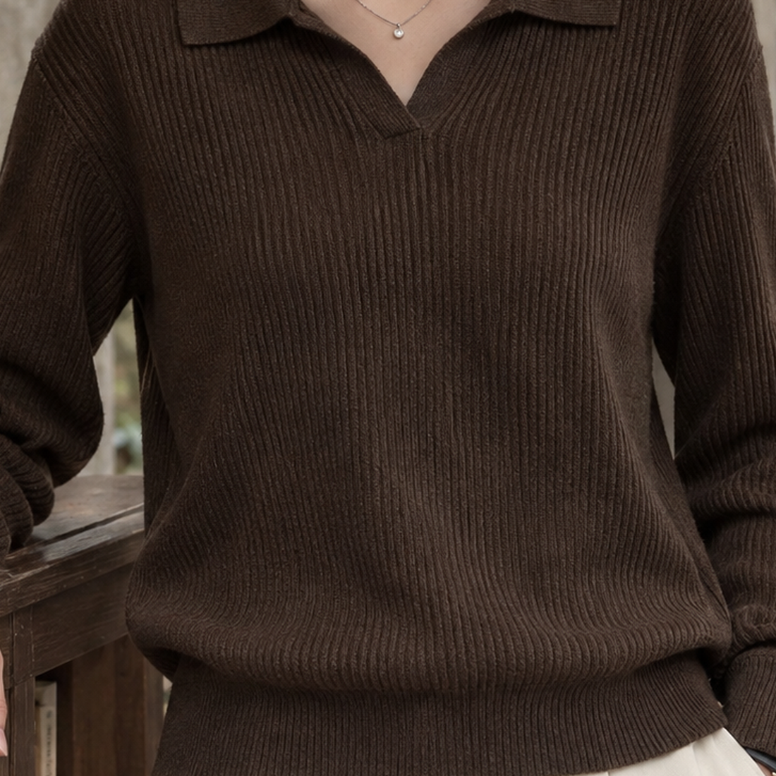 Xaviera-Elise Ribbed Sweater - Lead Product Detail