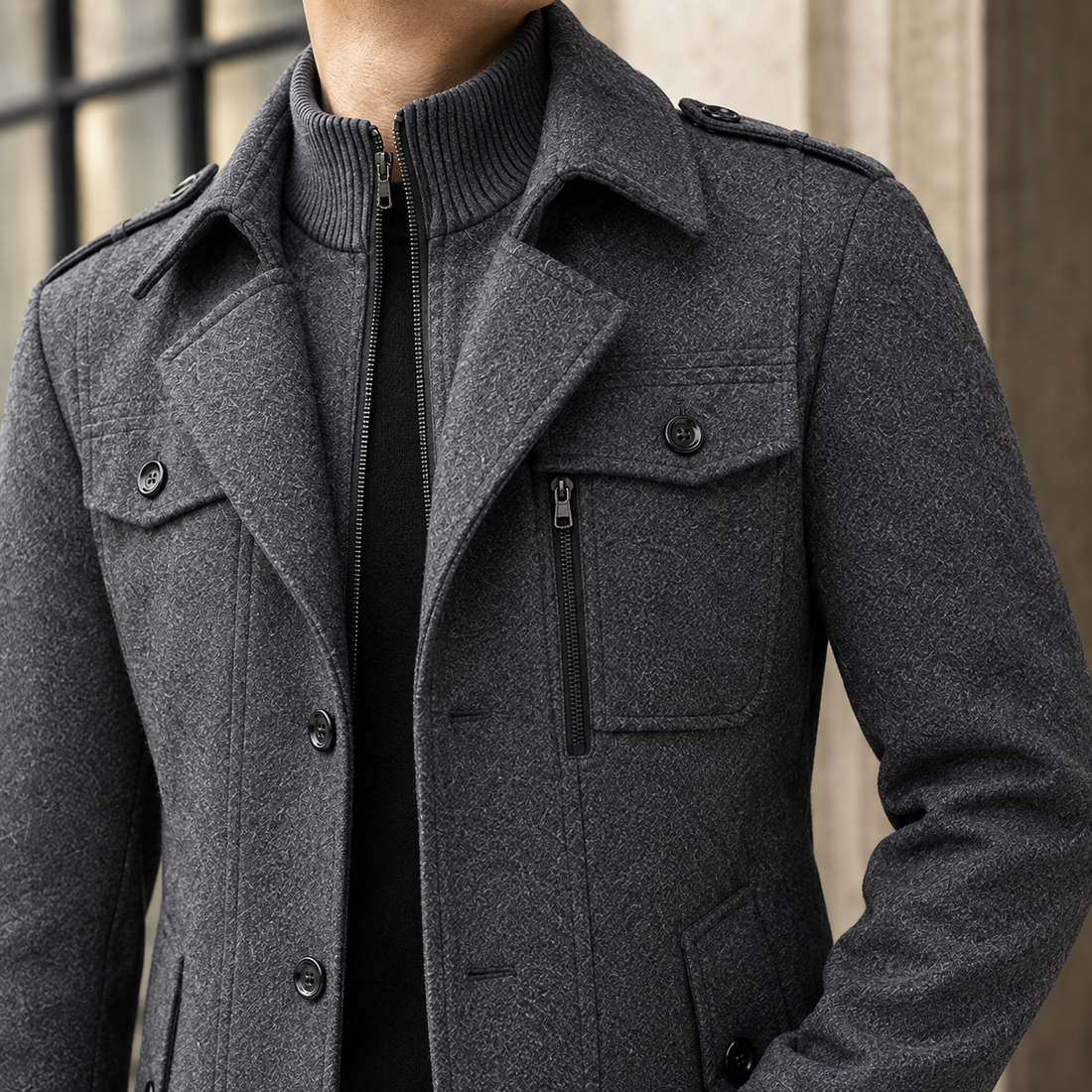 Burnaby-Cole Layered Jacket - Lead Product Detail
