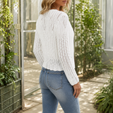 Tabitha Openwork Cardigan - Lead Alternate View