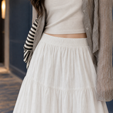 Griselda-Elise Tiered Maxi Skirt - Lead Product Detail