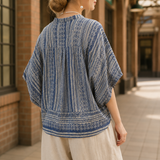 Colette-Rae Linen Blouse - Lead Alternate View