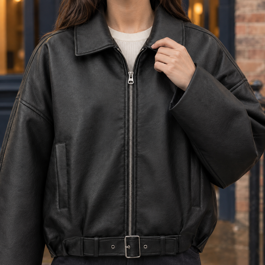 Elise-Rae Belted Jacket - Lead Product Detail