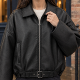 Elise-Rae Belted Jacket - Lead Product Detail