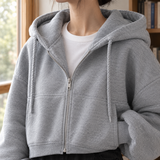 Sylvaine Cropped Hoodie - Lead Product Detail