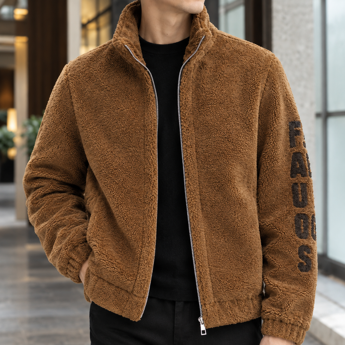 Warrick-Stone Textured Jacket - Lead Product Detail