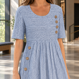 Molly-Rae Striped Midi Dress - Lead Product Detail