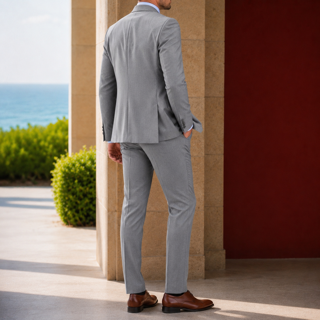Percival Tailored Suit - Lead Alternate View
