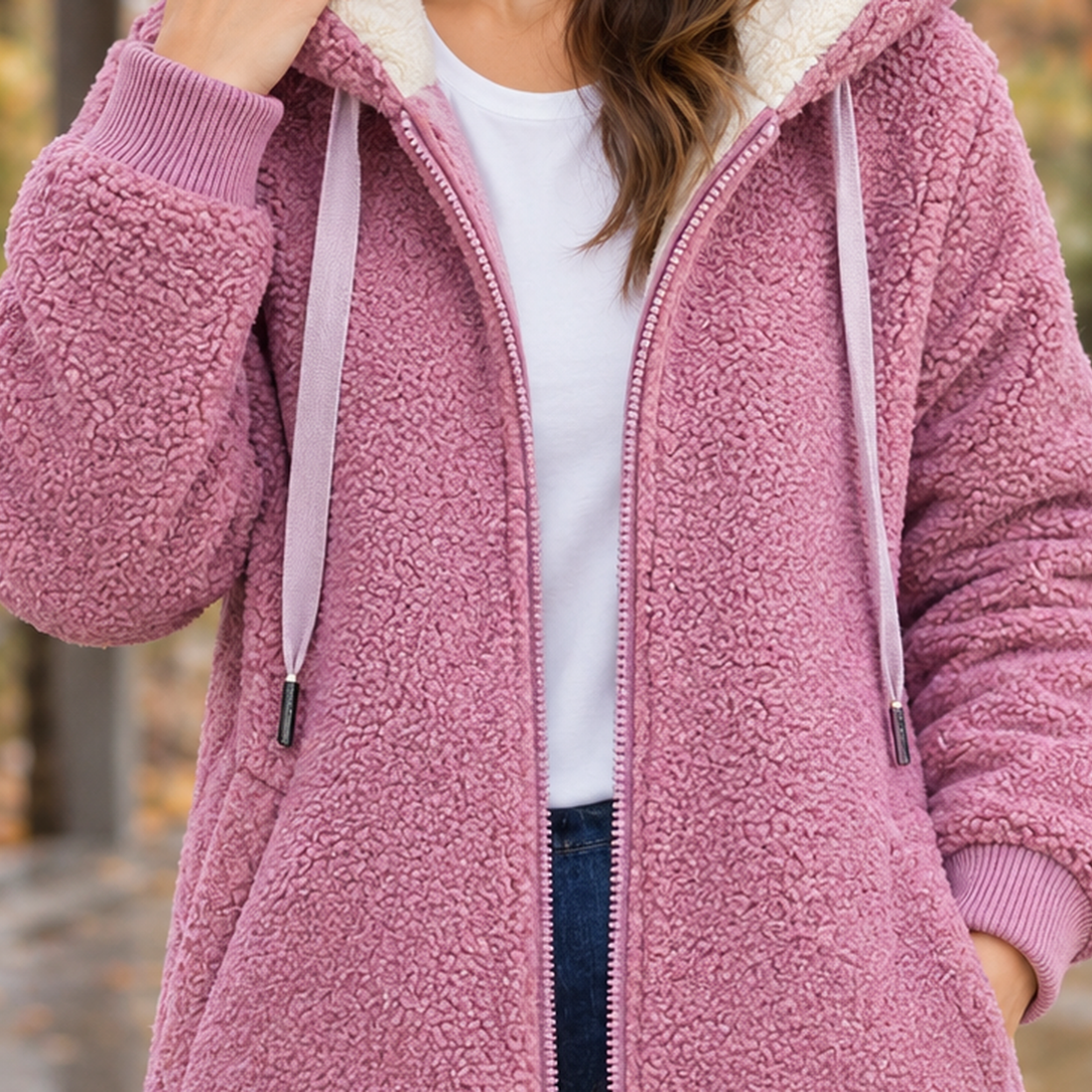 Catriona-Grace Hooded Fleece Jacket - Lead Product Detail