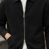 Clovis-Dean Zip Collar Jacket - Lead Product Detail