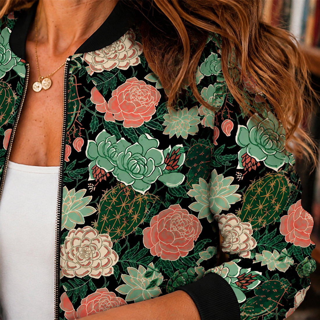 Margot-Skye Printed Jacket - Lead Product Detail