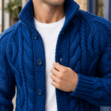 Hugo-Dean Cable Knit Sweater - Lead Product Detail