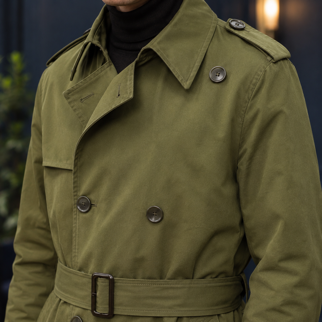 Yannick-Lane Belted Trench Coat - Lead Product Detail