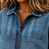 Celeste-Grace Collared Top - Lead Product Detail