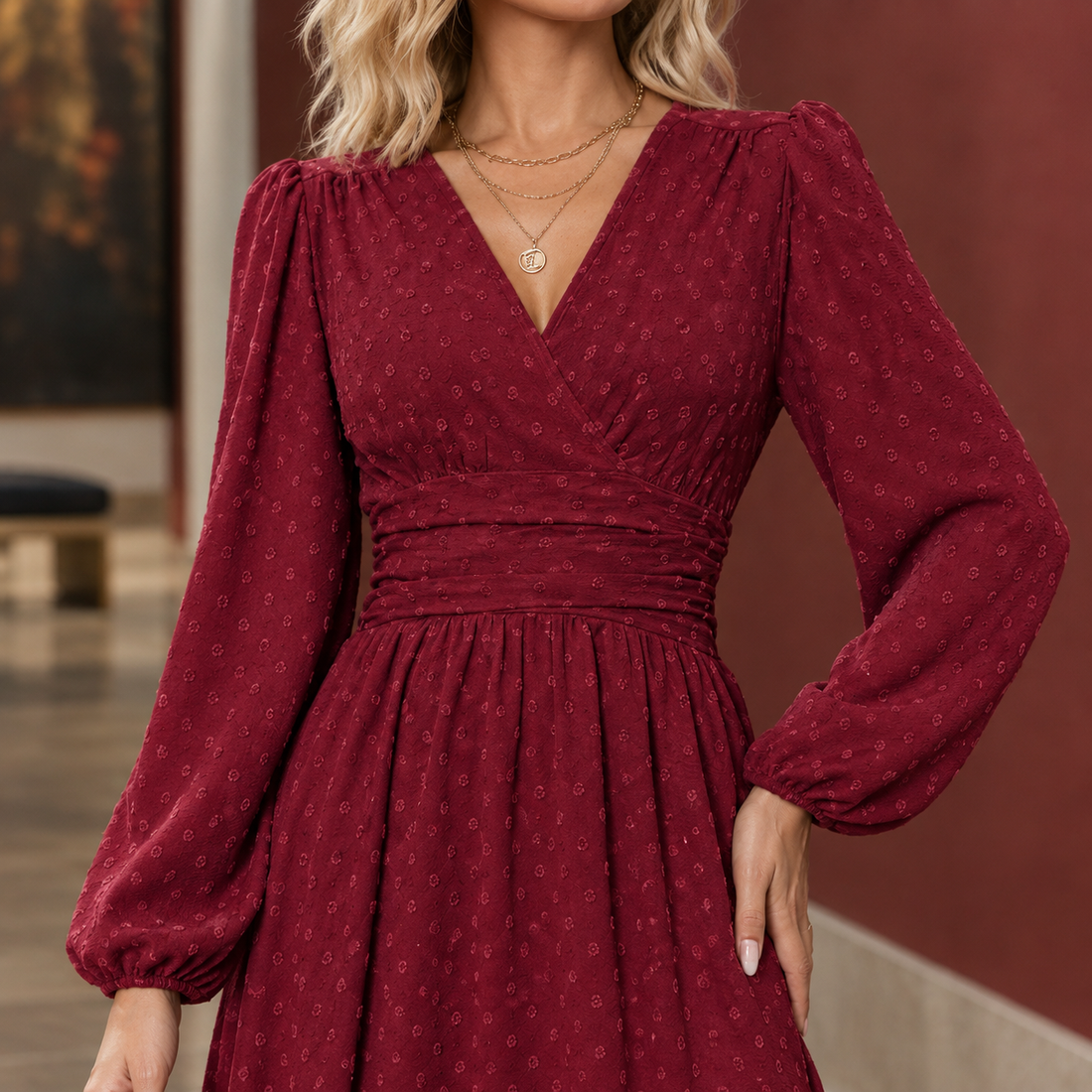 Valentine-Louise Ruched Dress - Lead Product Detail
