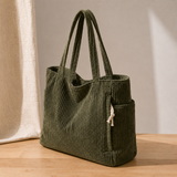 Zamboni Corduroy Tote Bag - Lead Alternate View