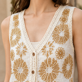 Wilhelmina Embroidered Vest - Lead Product Detail
