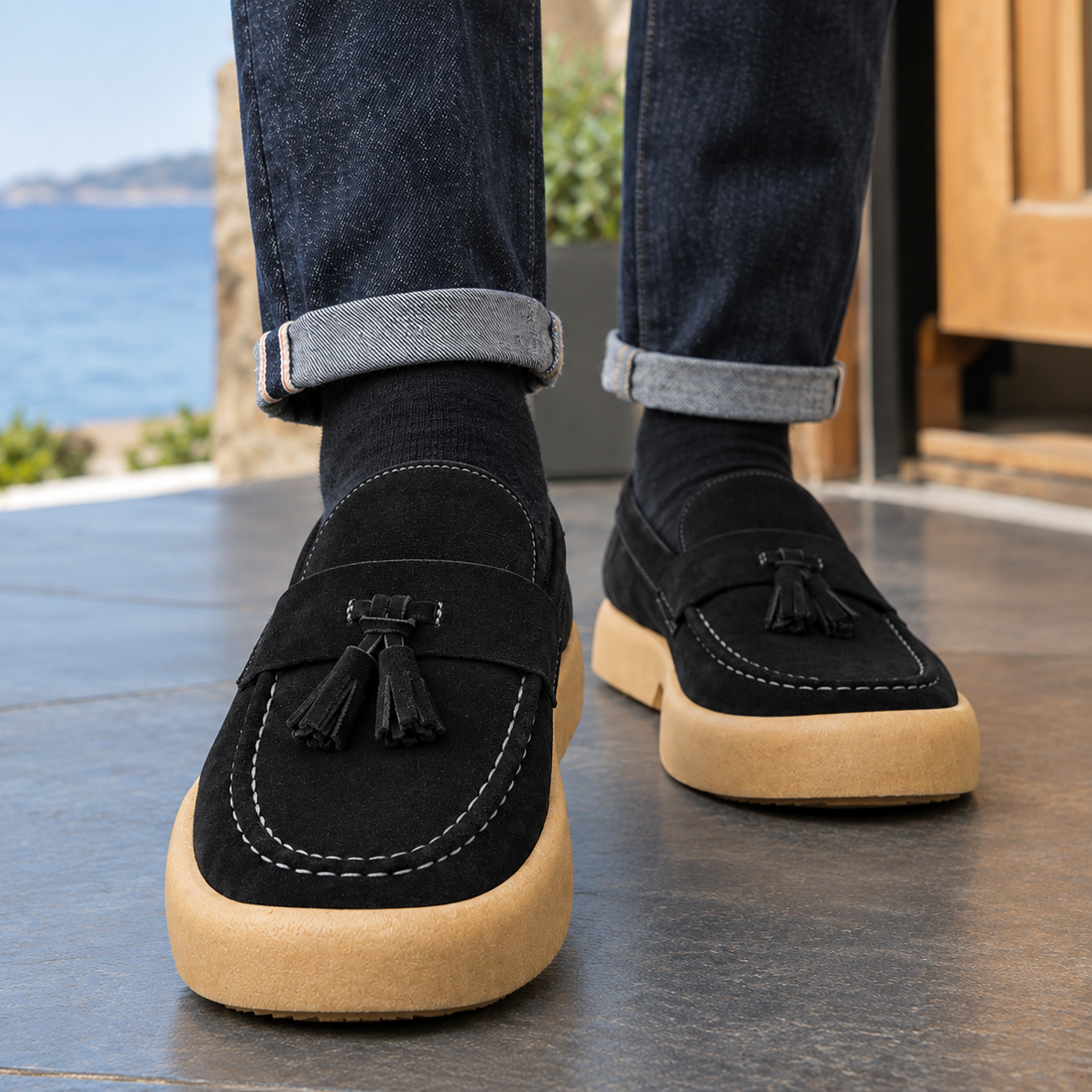Lucania Suede Loafers - Lead Product Detail