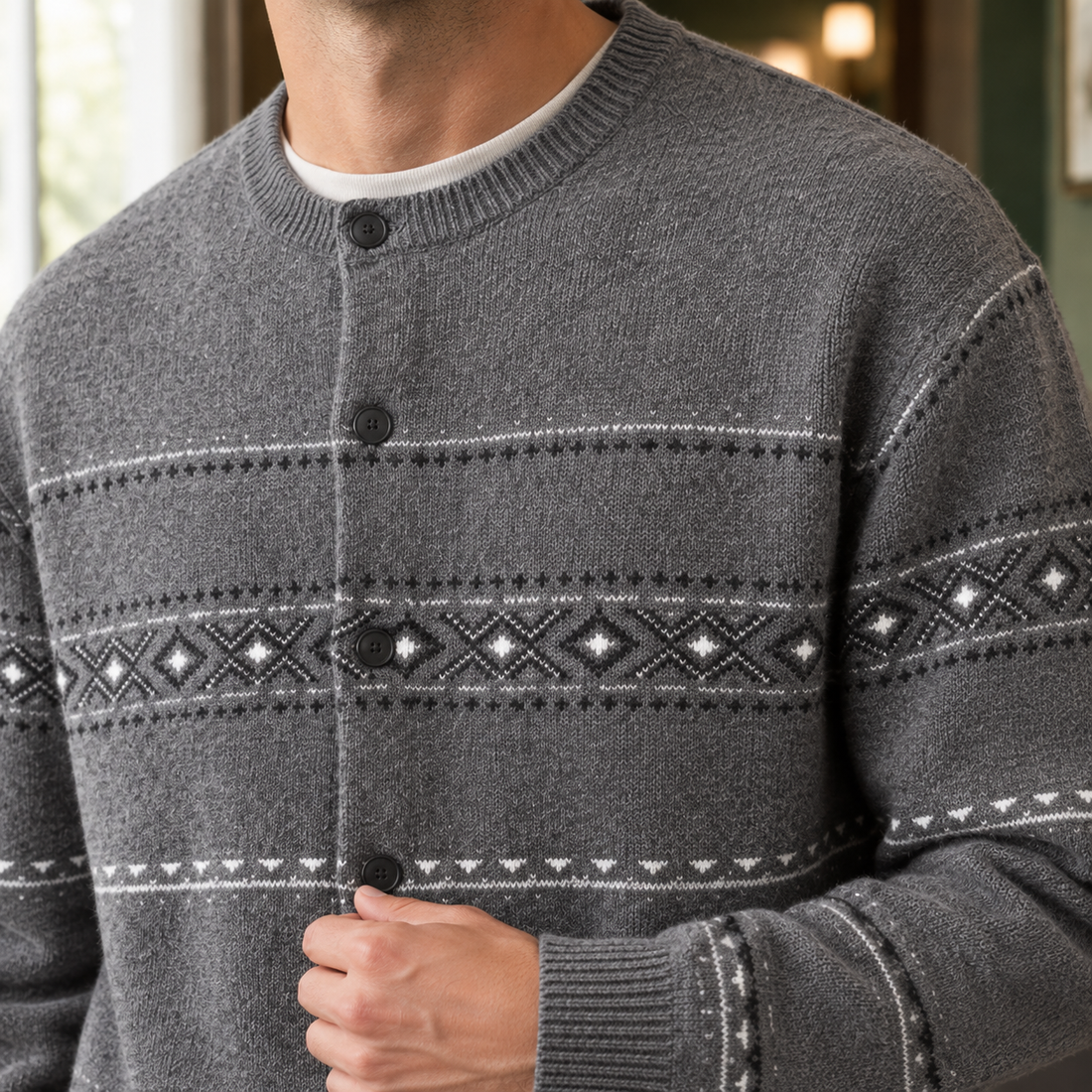 Andrew-Jude Fair Isle Cardigan - Lead Product Detail