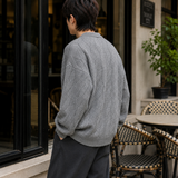 Valentin Cable Knit Sweater - Lead Alternate View
