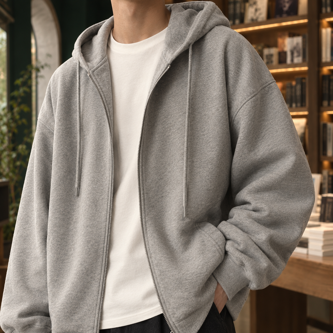 Merrick-Hayes Zip Hoodie Jacket - Lead Product Detail