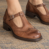 Caruso-Roma Brogue Mary Janes - Lead Product Detail