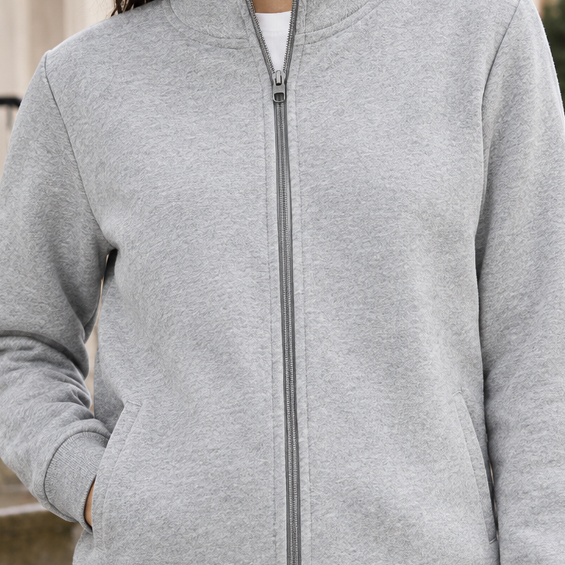 Vera-Skye Stand Collar Jacket - Lead Product Detail
