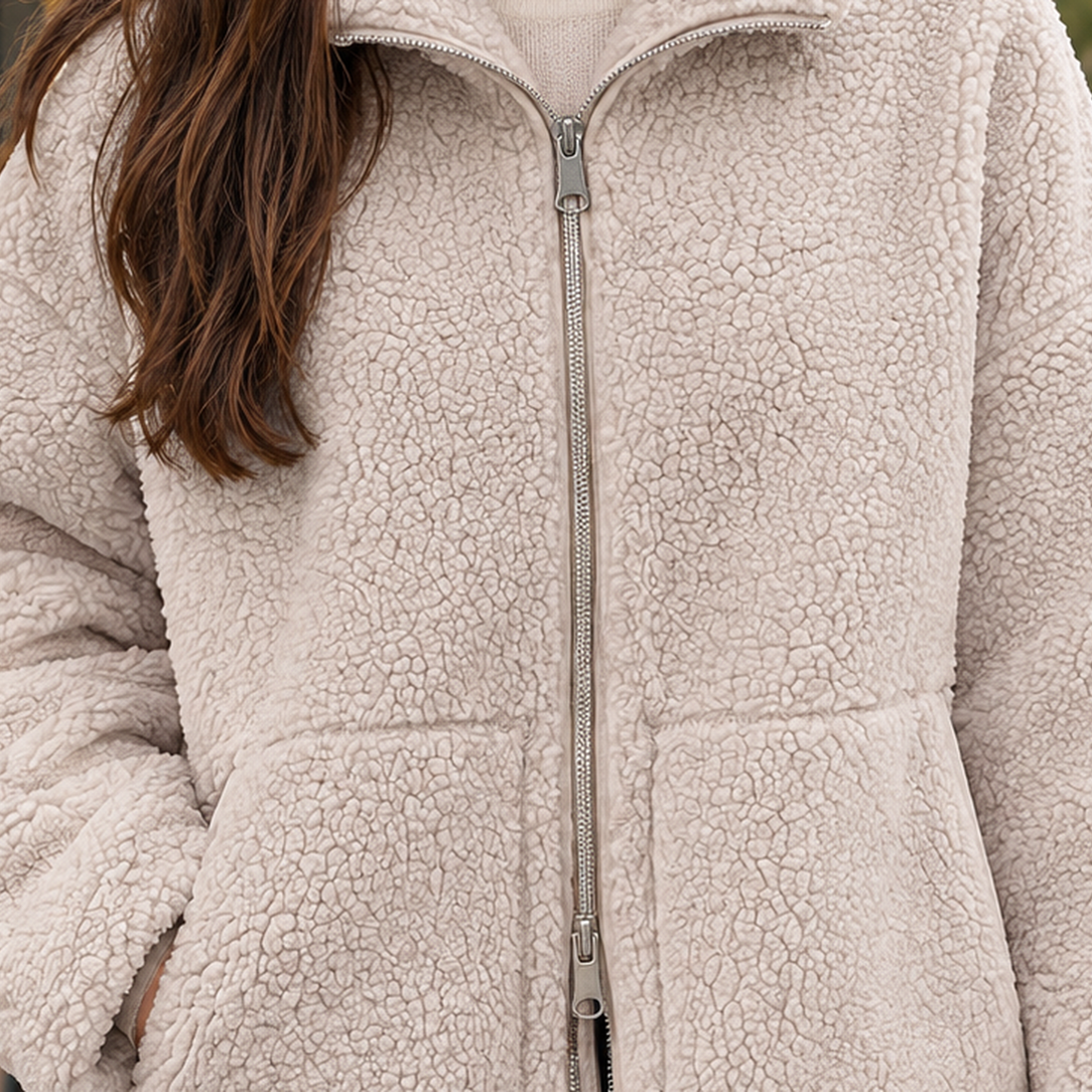 Autumn-Louise Teddy Jacket - Lead Product Detail