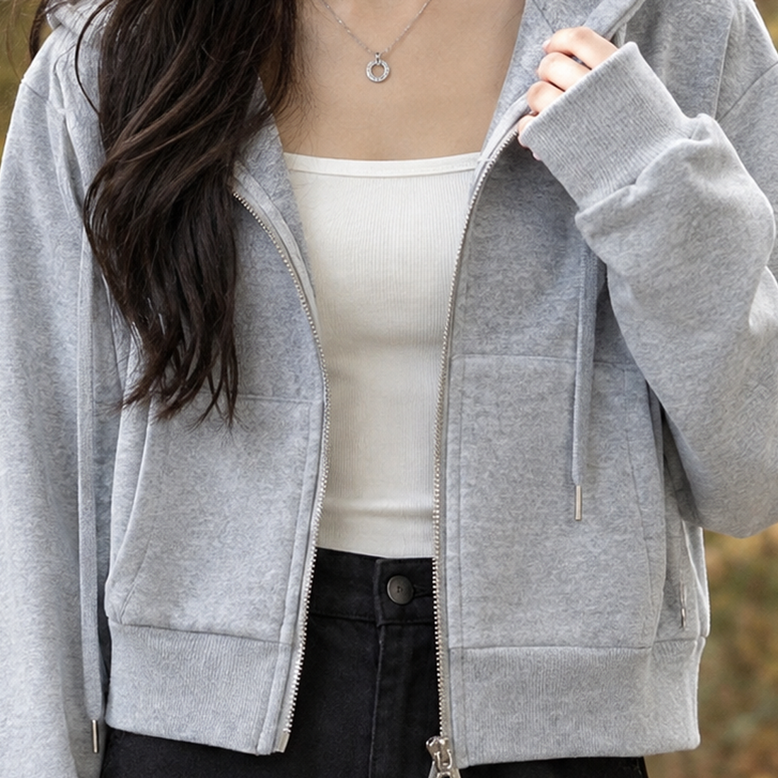 Cleo-Rose Zip Hooded Sweater - Lead Product Detail