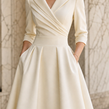 Mercedes-Eve Wrap Midi Dress - Lead Product Detail