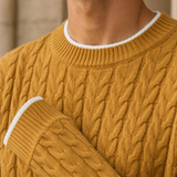 Luca-Jude Cable Knit Sweater - Lead Product Detail