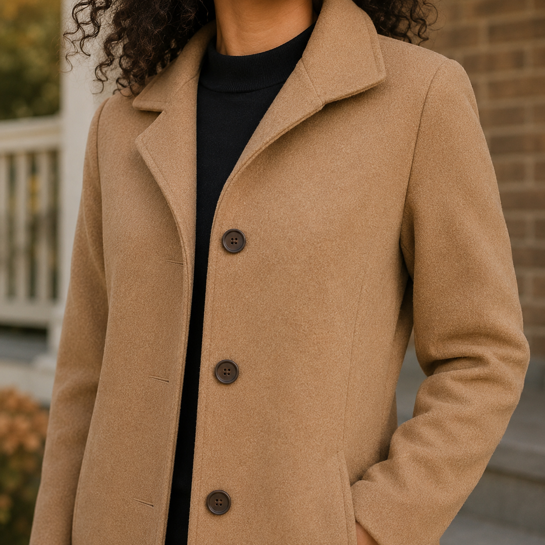 Alba-Sage Straight Cut Coat - Lead Product Detail
